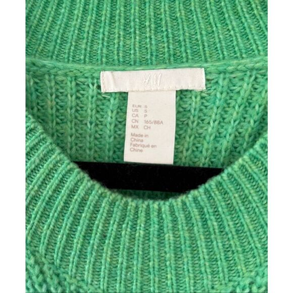 H&M Small Ribbed Green Jumper Sweater - Picture 4 of 6